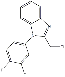 2-(chloromethyl)-1-(3,4-difluorophenyl)-1H-1,3-benzodiazole 结构式