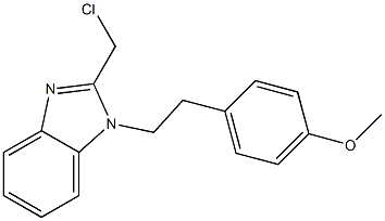 2-(chloromethyl)-1-[2-(4-methoxyphenyl)ethyl]-1H-1,3-benzodiazole 结构式