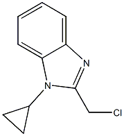 2-(chloromethyl)-1-cyclopropyl-1H-1,3-benzodiazole 结构式