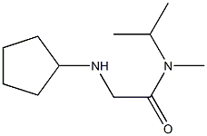 2-(cyclopentylamino)-N-methyl-N-(propan-2-yl)acetamide 结构式