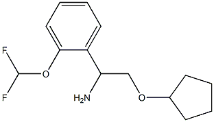 2-(cyclopentyloxy)-1-[2-(difluoromethoxy)phenyl]ethanamine 结构式