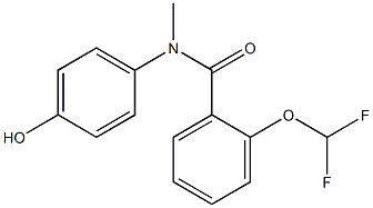 2-(difluoromethoxy)-N-(4-hydroxyphenyl)-N-methylbenzamide 结构式