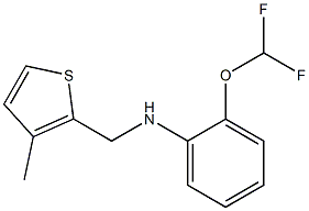 2-(difluoromethoxy)-N-[(3-methylthiophen-2-yl)methyl]aniline 结构式