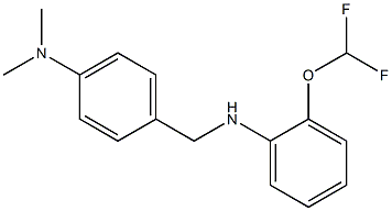 2-(difluoromethoxy)-N-{[4-(dimethylamino)phenyl]methyl}aniline 结构式