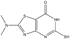 2-(dimethylamino)-5-mercapto[1,3]thiazolo[4,5-d]pyrimidin-7(6H)-one 结构式