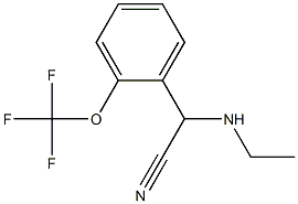 2-(ethylamino)-2-[2-(trifluoromethoxy)phenyl]acetonitrile 结构式