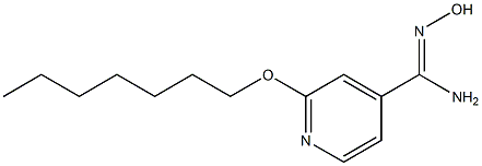 2-(heptyloxy)-N'-hydroxypyridine-4-carboximidamide 结构式