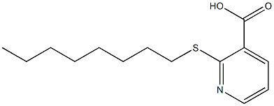 2-(octylsulfanyl)pyridine-3-carboxylic acid 结构式