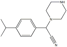 2-(piperazin-1-yl)-2-[4-(propan-2-yl)phenyl]acetonitrile 结构式