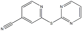 2-(pyrimidin-2-ylsulfanyl)pyridine-4-carbonitrile 结构式