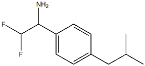 2,2-difluoro-1-[4-(2-methylpropyl)phenyl]ethan-1-amine 结构式