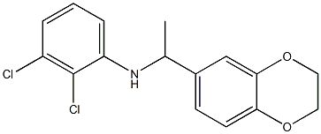 2,3-dichloro-N-[1-(2,3-dihydro-1,4-benzodioxin-6-yl)ethyl]aniline 结构式