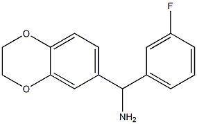 2,3-dihydro-1,4-benzodioxin-6-yl(3-fluorophenyl)methanamine 结构式