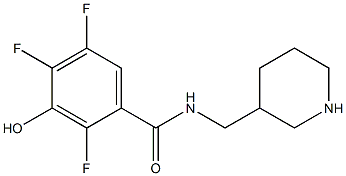 2,4,5-trifluoro-3-hydroxy-N-(piperidin-3-ylmethyl)benzamide 结构式