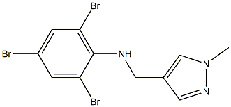 2,4,6-tribromo-N-[(1-methyl-1H-pyrazol-4-yl)methyl]aniline 结构式