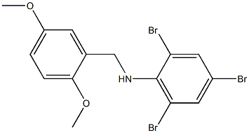 2,4,6-tribromo-N-[(2,5-dimethoxyphenyl)methyl]aniline 结构式