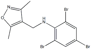 2,4,6-tribromo-N-[(3,5-dimethyl-1,2-oxazol-4-yl)methyl]aniline 结构式