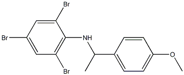 2,4,6-tribromo-N-[1-(4-methoxyphenyl)ethyl]aniline 结构式