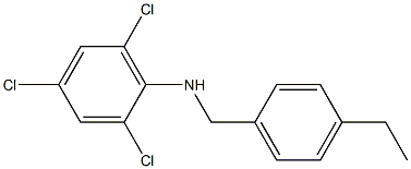 2,4,6-trichloro-N-[(4-ethylphenyl)methyl]aniline 结构式