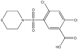 2,4-dichloro-5-(thiomorpholine-4-sulfonyl)benzoic acid 结构式