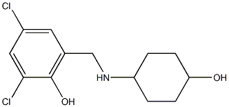 2,4-dichloro-6-{[(4-hydroxycyclohexyl)amino]methyl}phenol 结构式