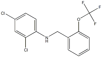 2,4-dichloro-N-{[2-(trifluoromethoxy)phenyl]methyl}aniline 结构式