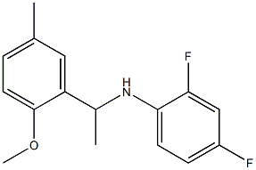 2,4-difluoro-N-[1-(2-methoxy-5-methylphenyl)ethyl]aniline 结构式