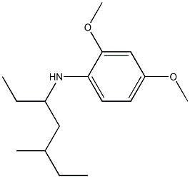 2,4-dimethoxy-N-(5-methylheptan-3-yl)aniline 结构式