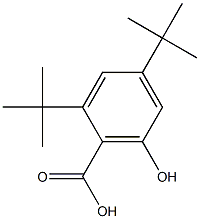 2,4-di-tert-butyl-6-hydroxybenzoic acid 结构式
