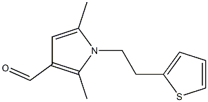 2,5-dimethyl-1-[2-(thiophen-2-yl)ethyl]-1H-pyrrole-3-carbaldehyde 结构式