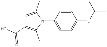 2,5-dimethyl-1-[4-(propan-2-yloxy)phenyl]-1H-pyrrole-3-carboxylic acid 结构式