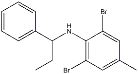 2,6-dibromo-4-methyl-N-(1-phenylpropyl)aniline 结构式