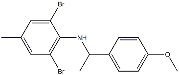 2,6-dibromo-N-[1-(4-methoxyphenyl)ethyl]-4-methylaniline 结构式