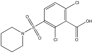 2,6-dichloro-3-(piperidine-1-sulfonyl)benzoic acid 结构式