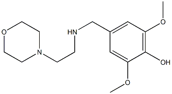 2,6-dimethoxy-4-({[2-(morpholin-4-yl)ethyl]amino}methyl)phenol 结构式