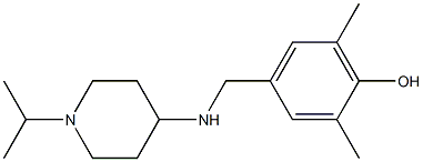 2,6-dimethyl-4-({[1-(propan-2-yl)piperidin-4-yl]amino}methyl)phenol 结构式