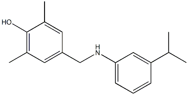 2,6-dimethyl-4-({[3-(propan-2-yl)phenyl]amino}methyl)phenol 结构式