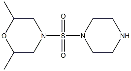 2,6-dimethyl-4-(piperazine-1-sulfonyl)morpholine 结构式