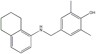 2,6-dimethyl-4-[(5,6,7,8-tetrahydronaphthalen-1-ylamino)methyl]phenol 结构式