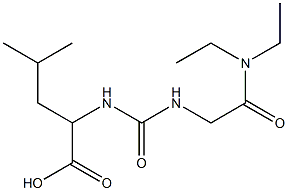 2-[({[2-(diethylamino)-2-oxoethyl]amino}carbonyl)amino]-4-methylpentanoic acid 结构式