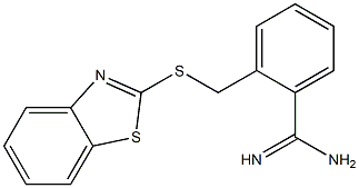 2-[(1,3-benzothiazol-2-ylsulfanyl)methyl]benzene-1-carboximidamide 结构式