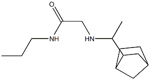 2-[(1-{bicyclo[2.2.1]heptan-2-yl}ethyl)amino]-N-propylacetamide 结构式