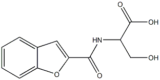 2-[(1-benzofuran-2-ylcarbonyl)amino]-3-hydroxypropanoic acid 结构式