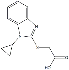 2-[(1-cyclopropyl-1H-1,3-benzodiazol-2-yl)sulfanyl]acetic acid 结构式