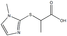 2-[(1-methyl-1H-imidazol-2-yl)thio]propanoic acid 结构式