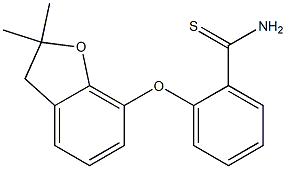 2-[(2,2-dimethyl-2,3-dihydro-1-benzofuran-7-yl)oxy]benzene-1-carbothioamide 结构式