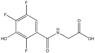 2-[(2,4,5-trifluoro-3-hydroxyphenyl)formamido]acetic acid 结构式