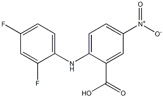 2-[(2,4-difluorophenyl)amino]-5-nitrobenzoic acid 结构式