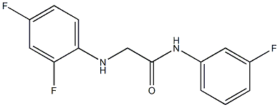 2-[(2,4-difluorophenyl)amino]-N-(3-fluorophenyl)acetamide 结构式