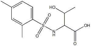 2-[(2,4-dimethylbenzene)sulfonamido]-3-hydroxybutanoic acid 结构式